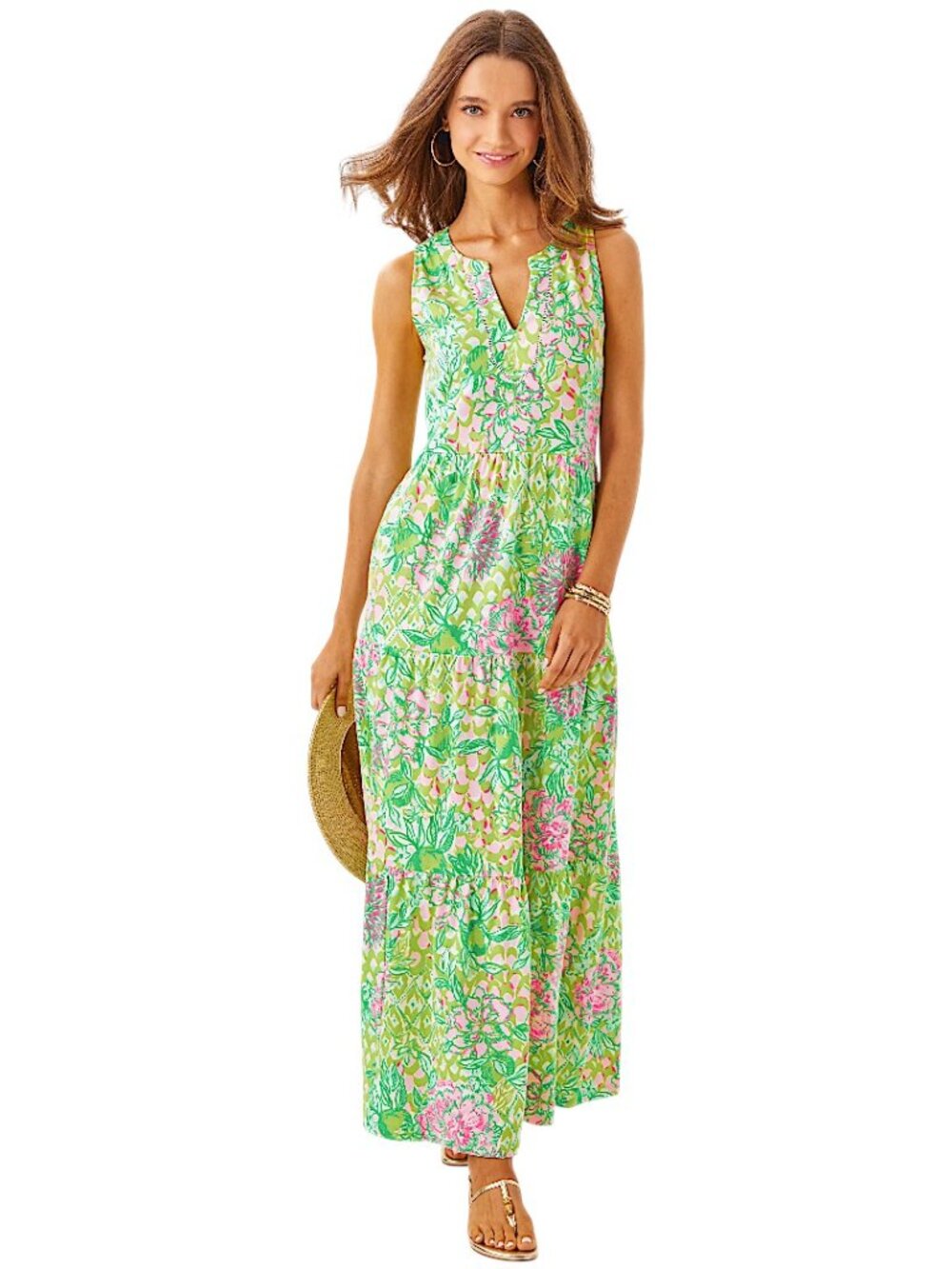 Lilly Pulitzer Sydnee Maxi Dress in Fauna Green NWT - Size Small